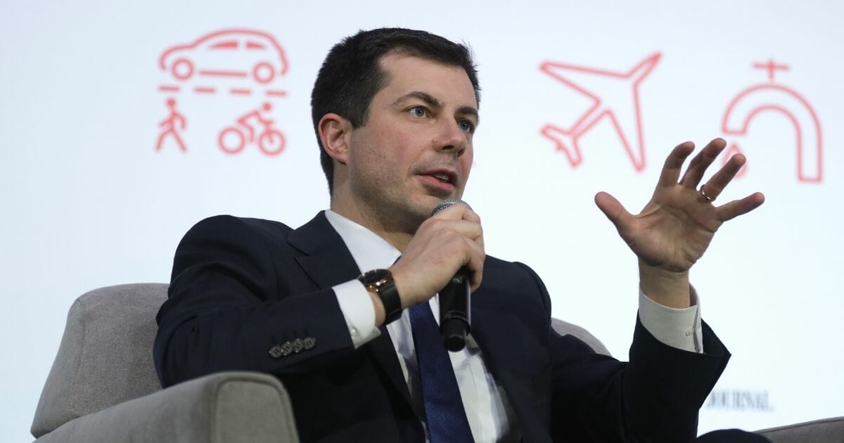 Democratic presidential candidate former South Bend, Indiana. Mayor Pete Buttigieg participates in a forum at the University of Nevada on Feb. 16, 2020, in Las Vegas.