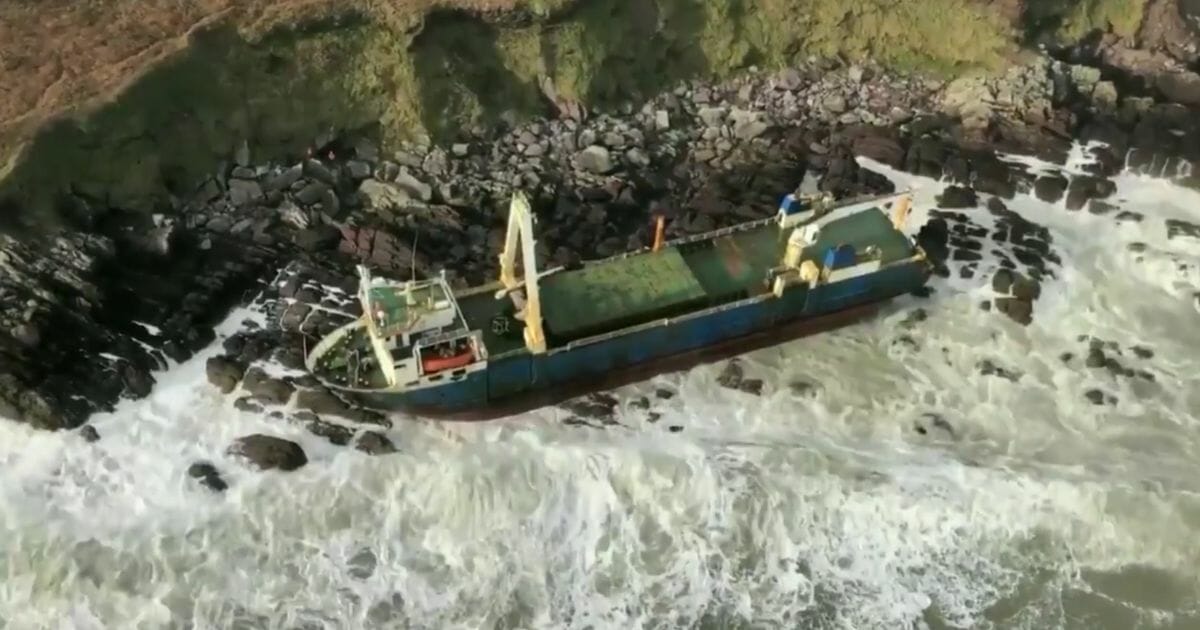 The MV Alta washed ashore in a fishing town in Ireland.