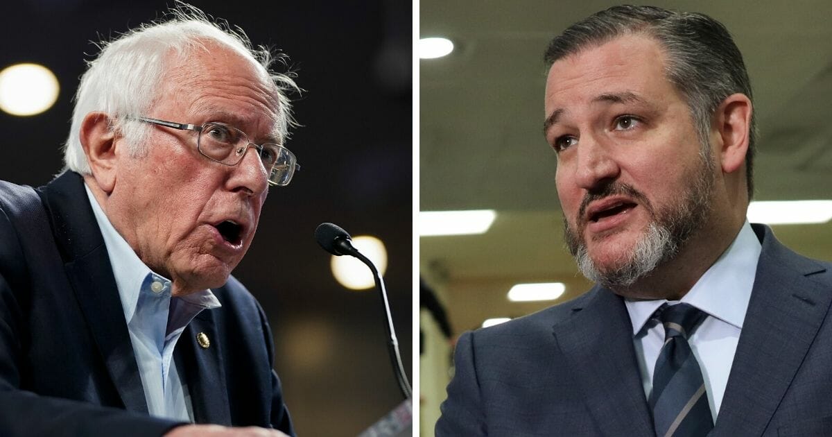 Vermont Sen. Bernie Sanders, left; and Texas Sen. Ted Cruz, right.