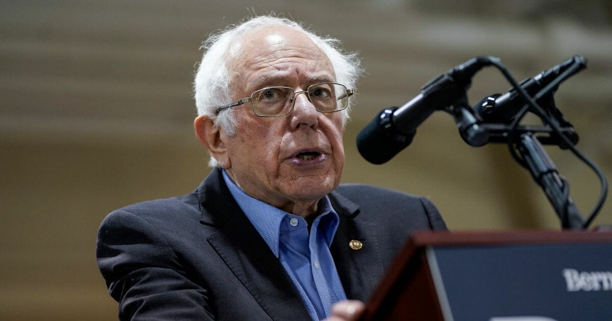 Democratic presidential candidate Sen. Bernie Sanders of Vermont speaks during a campaign rally at the Charleston Area Convention Center on Feb. 26, 2020, in North Charleston, South Carolina.