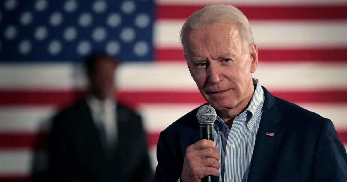 Democratic presidential candidate former Vice President Joe Biden speaks to guests during a campaign stop at the Winyah Indigo Society Hall on Feb. 26, 2020, in Georgetown, South Carolina.