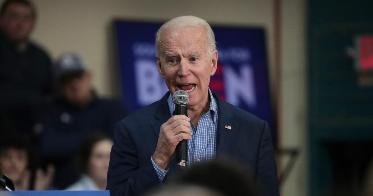 Democratic presidential candidate former Vice President Joe Biden speaks to guests during a campaign stop at Coastal Carolina University on Feb. 27, 2020, in Conway, South Carolina.
