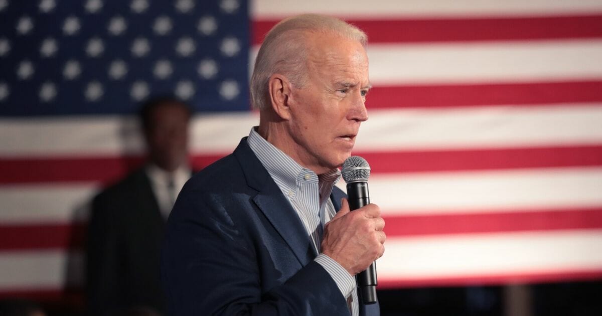 Democratic presidential candidate former Vice President Joe Biden speaks to guests during a campaign stop at the Winyah Indigo Society Hall on Feb. 26, 2020, in Georgetown, South Carolina.