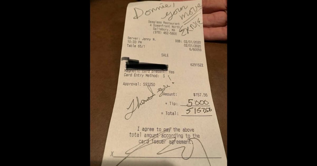 A Massachusetts waitress received a generous $5,000 tip from a local businessman who hopes the act of kindness will be passed on throughout the year.