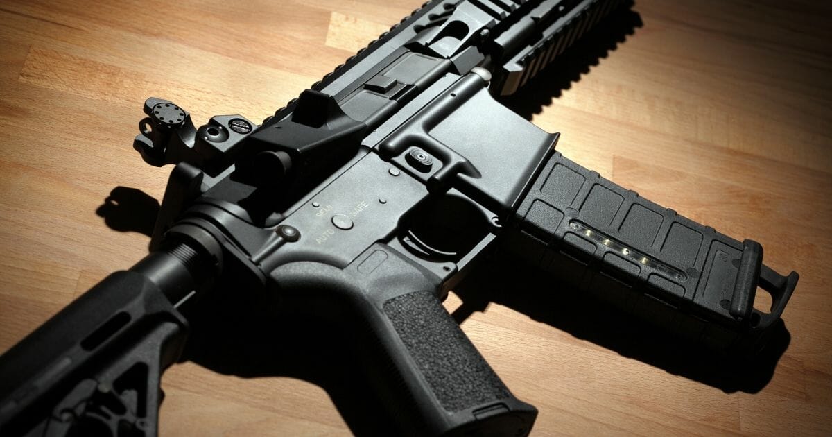 A stock photo of an AR-15 is pictured above.