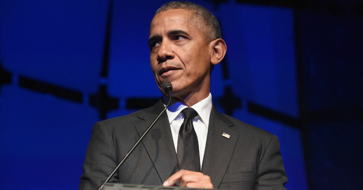 Former President Barack Obama speaks onstage during the 2019 Robert F. Kennedy Human Rights Ripple Of Hope Awards on Dec. 12, 2018, in New York City.
