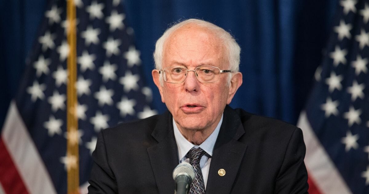 Democratic presidential candidate Sen. Bernie Sanders (I-Vermont) delivers a campaign update at the Hotel Vermont on March 11, 2020, in Burlington, Vermont.
