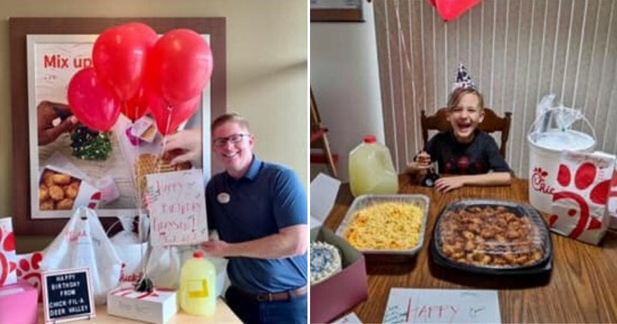 A Chick-fil-A in Arizona partnered with a local bakery to make one little boy's quarantined birthday extra-special.