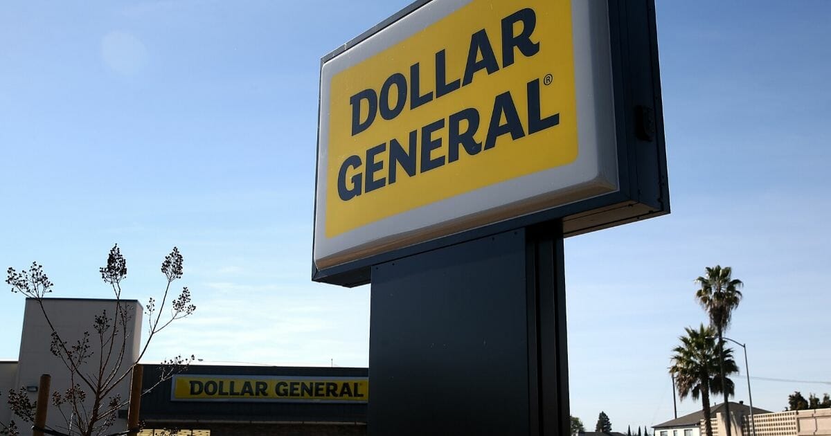 A sign is posted in front of a Dollar General store on March 12, 2015, in Vallejo, California.