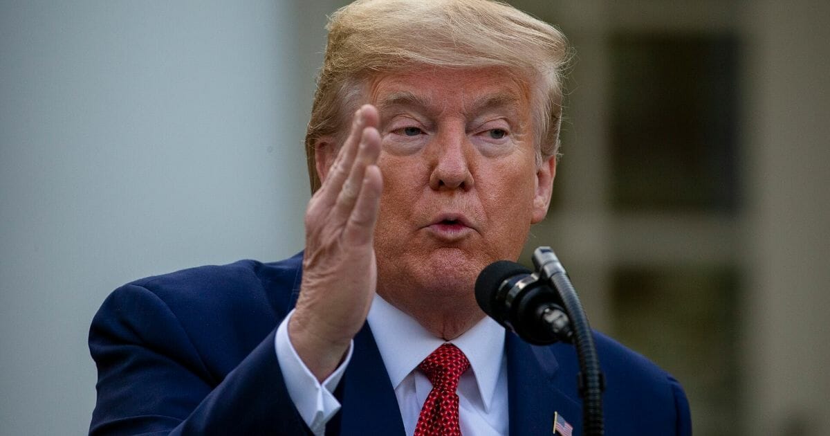 President Donald Trump takes questions from reporters in the White House Rose Garden during the daily coronavirus briefing on March 29, 2020.