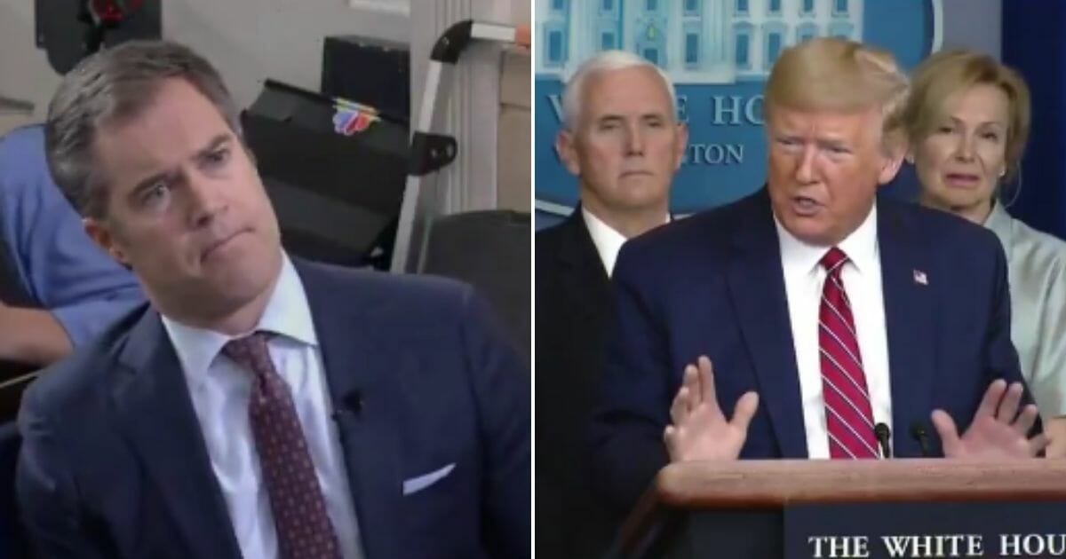 President Donald Trump triggered the establishment news media on Friday when he sparred with an NBC News reporter during a White House coronavirus briefing.
