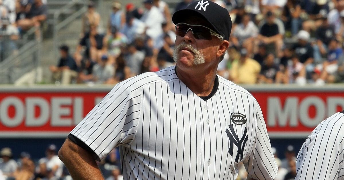 Rich "Goose" Gossage looks on during the New York Yankees 64th Old-Timer's Day before the MLB game against the Tampa Bay Rays on July 17, 2010, at Yankee Stadium in the Bronx borough of New York City.