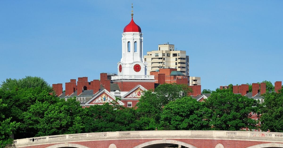Harvard campus in Boston, featuring the John W. Weeks Bridge.