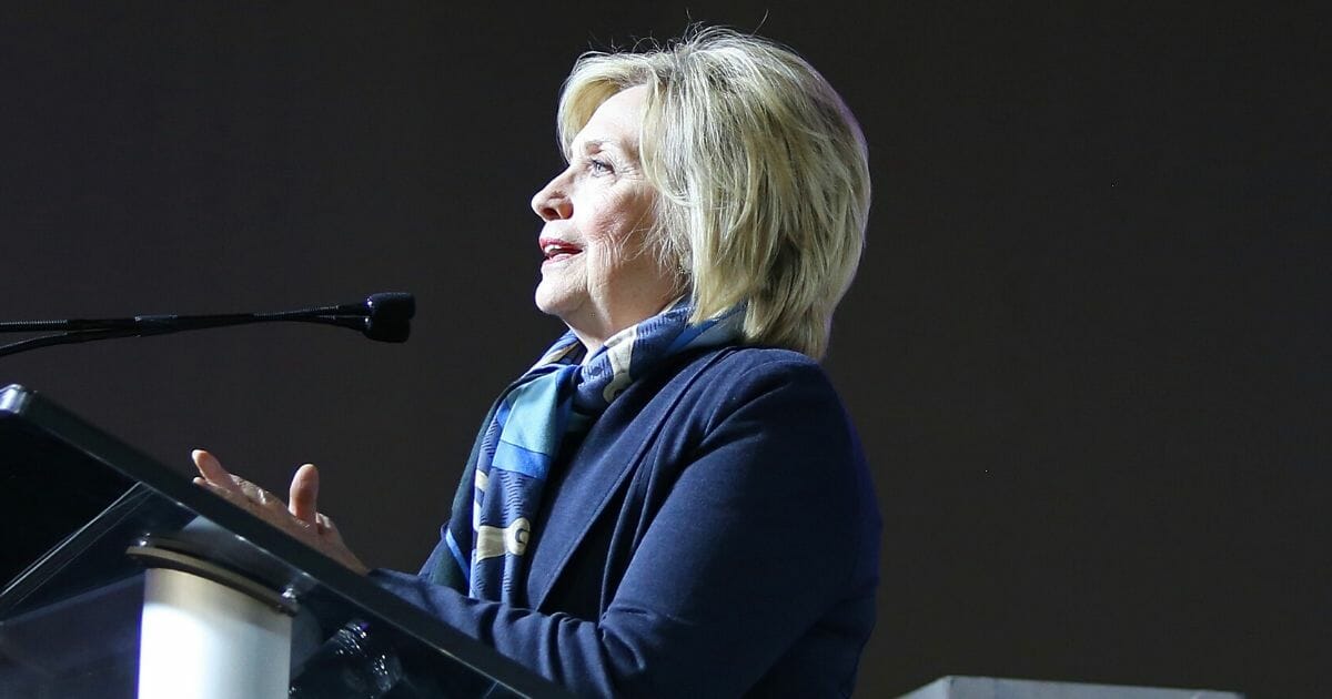 Hillary Rodham Clinton speaks onstage during the 2020 Women at Sundance Celebration hosted by Sundance Institute and Refinery29, Presented by LUNA at Juniper at Newpark on Jan. 27, 2020, in Park City, Utah.