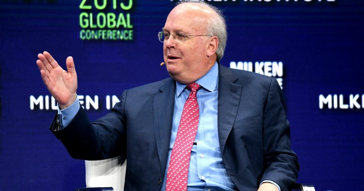 Karl Rove participates in a panel discussion during the annual Milken Institute Global Conference at The Beverly Hilton Hotel on April 29, 2019, in Beverly Hills, California.