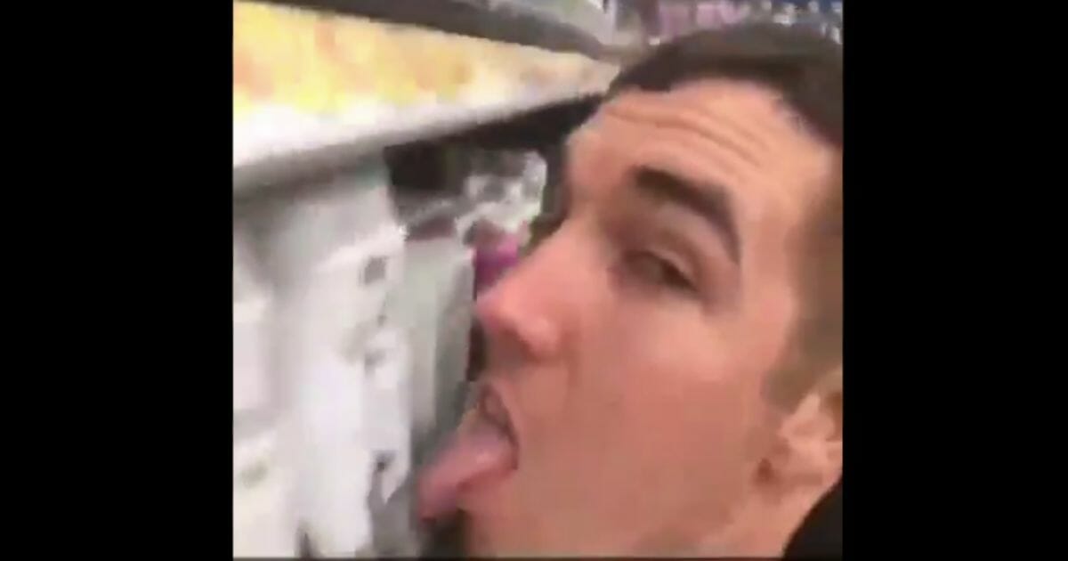 A Missouri man has been arrested for filming himself licking items at Walmart and charged with making a terrorist threat.