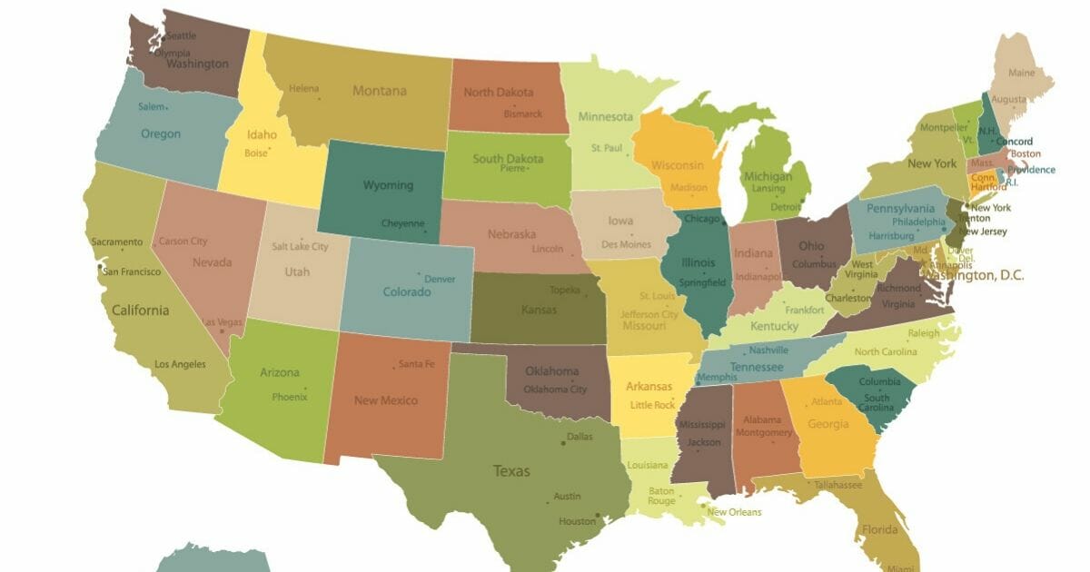 A map of the United States is seen in the image above.