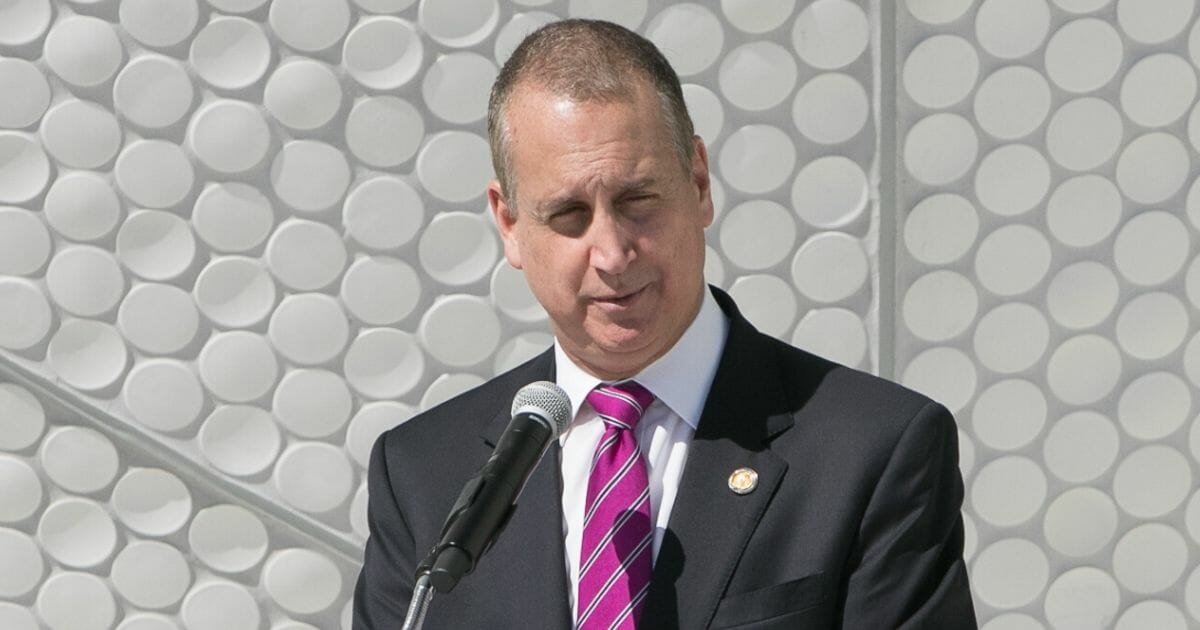 Florida GOP Rep. Mario Diaz-Balart speaks during the Phillip and Patricia Frost Museum of Science opening and dedication ceremony at Frost Art Museum at Frost Art Museum on May 8, 2017, in Miami, Florida.