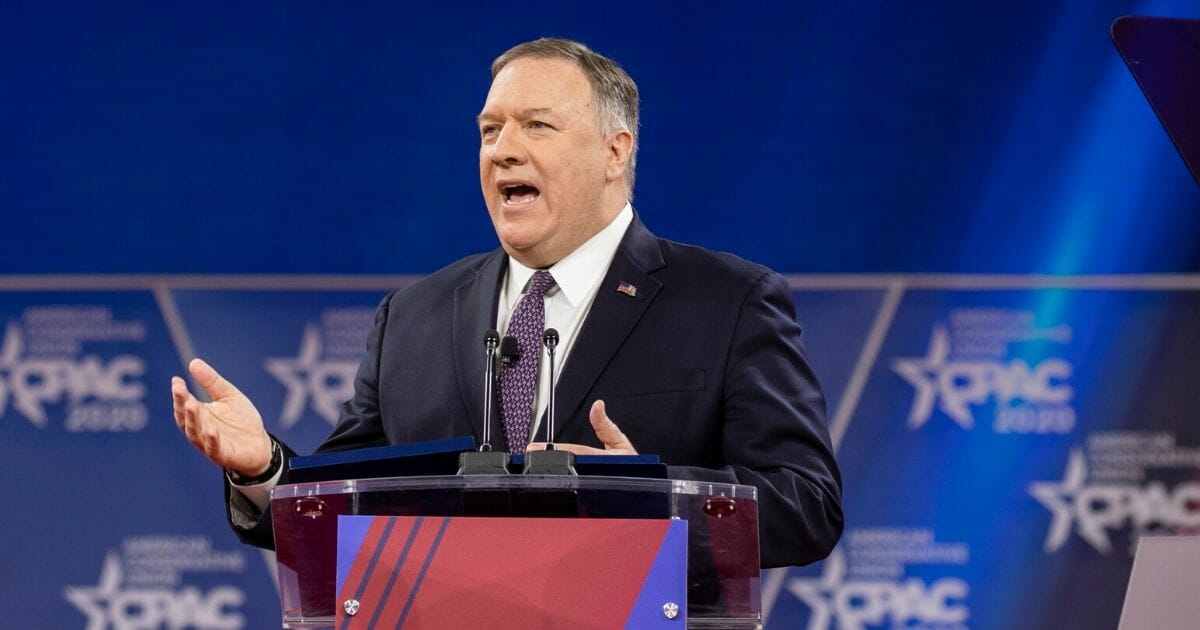 Secretary of State Mike Pompeo speaks at the Conservative Political Action Conference 2020 hosted by the American Conservative Union on Feb. 28, 2020, in National Harbor, Maryland.