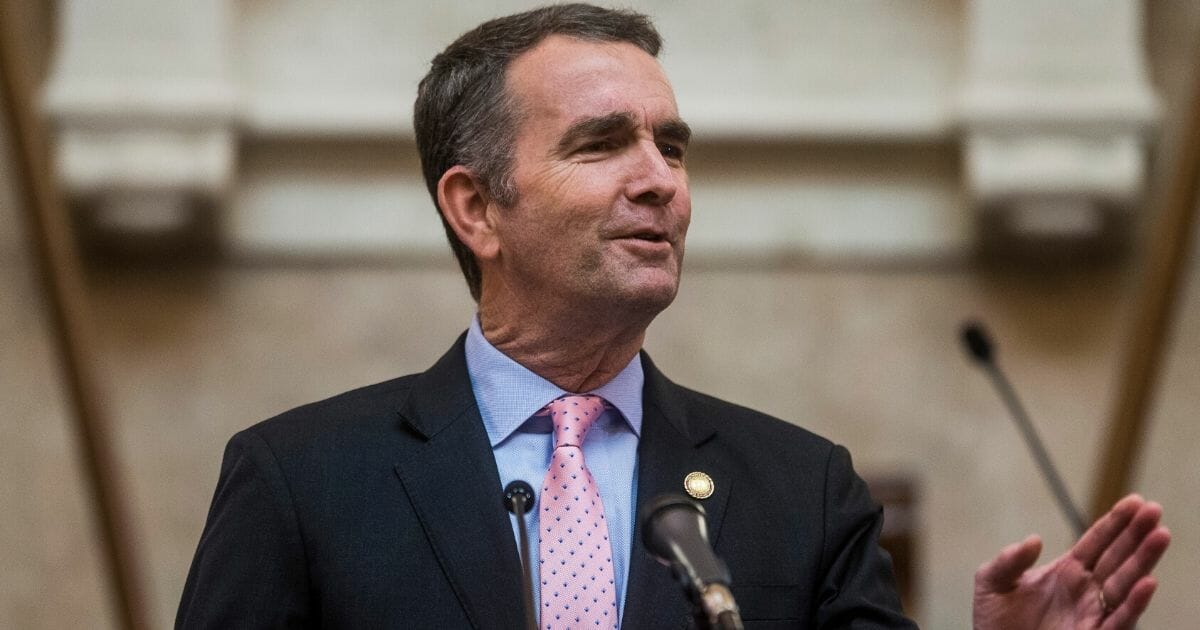 Gov. Ralph Northam delivers the State of the Commonwealth address at the Virginia State Capitol in Richmond on Jan. 8, 2020.