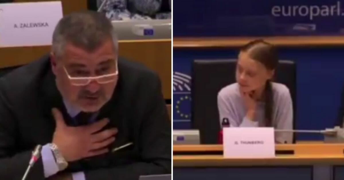 An Italian politician gave 17-year-old Swedish climate activist Greta Thunberg some fatherly advice to go back to school during an appearance at the European Union.