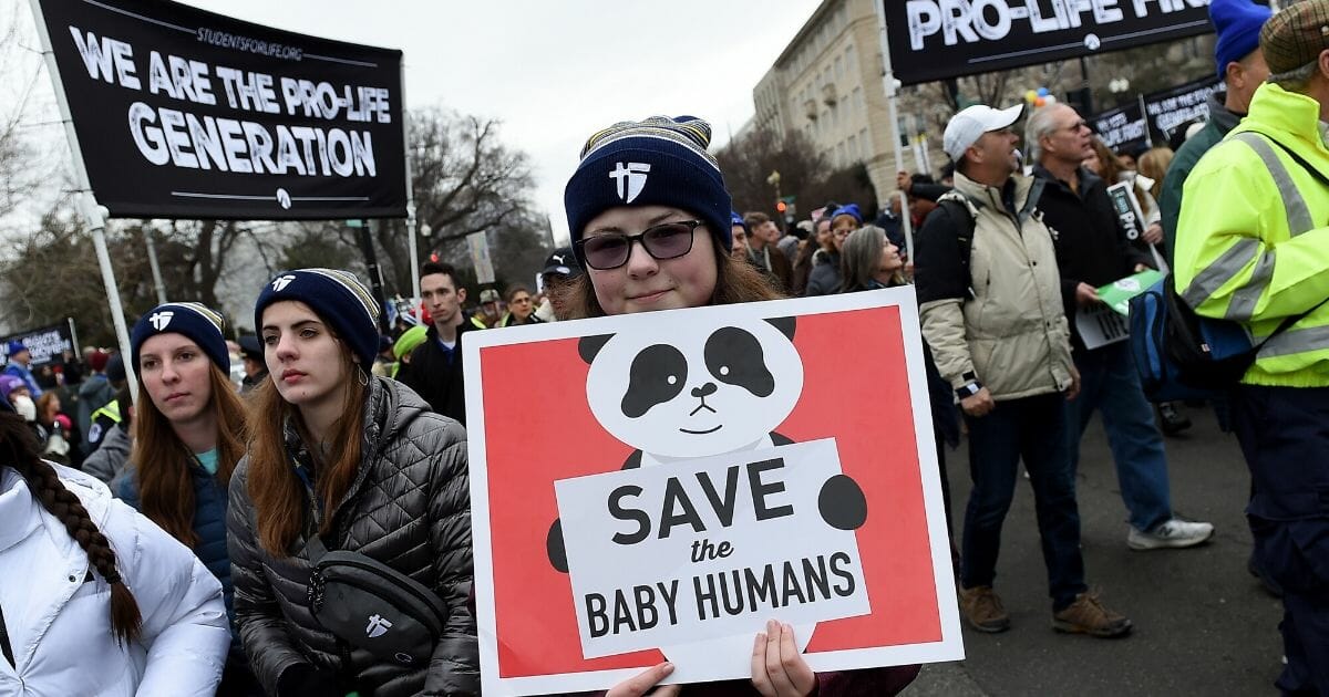 Pro-life activists demonstrate during the 47th annual March for Life on Jan. 24, 2020, in Washington, D.C.