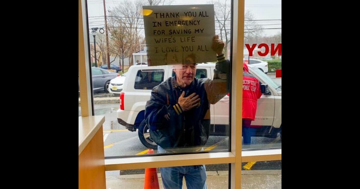 One gentleman showed his gratitude in a safe and heartwarming way.