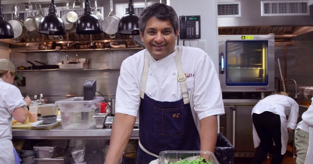 Chef Floyd Cardoz stands in the kitchen of Paowalla in New York City on Oct. 13, 2016.