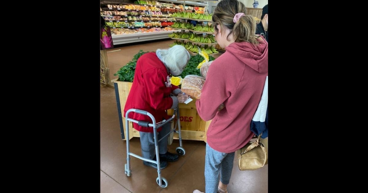 One young lady spotted an elderly couple in distress at the store and has now committed to doing all their shopping for them.