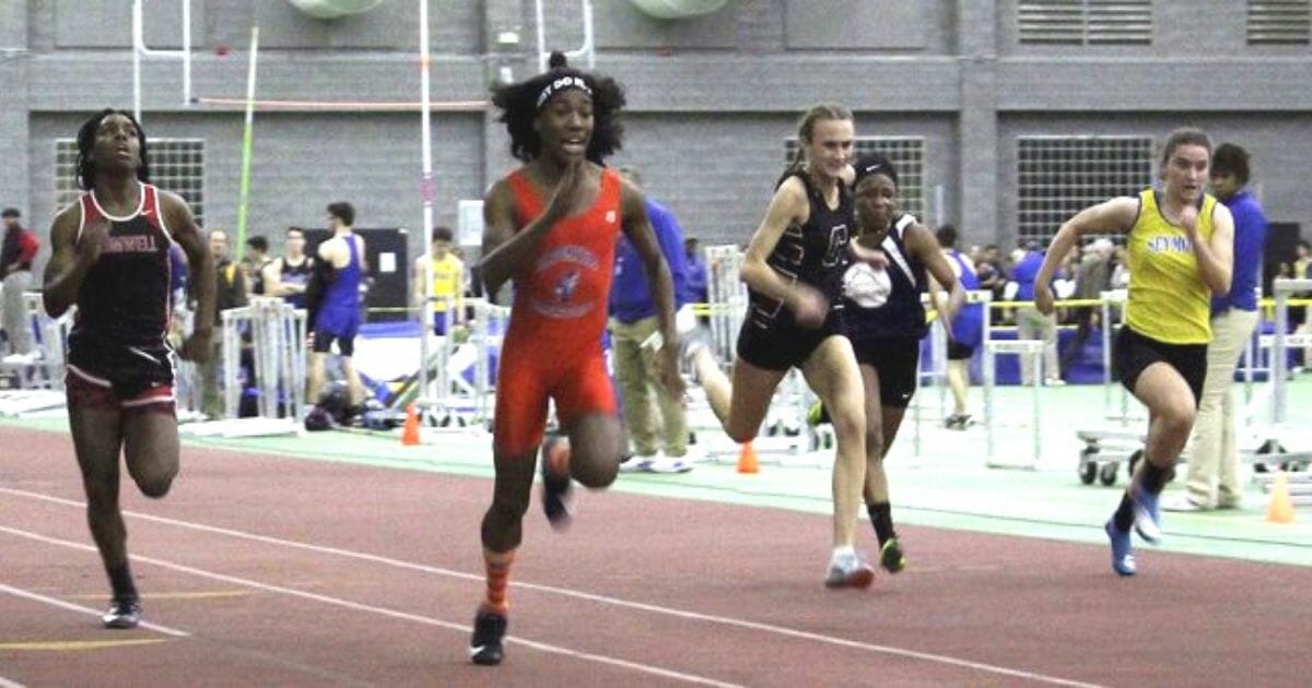 Transgender runners Terry Miller and Andraya Yearwood compete in a Connecticut high school track event.