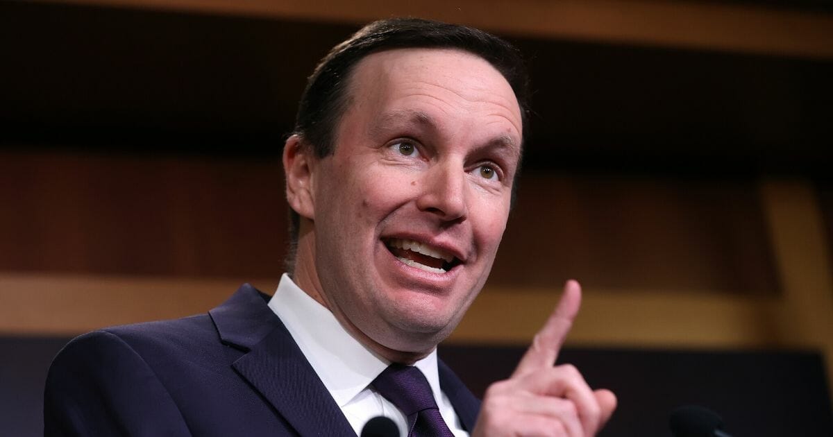 Democratic Sen. Chris Murphy of Connecticut speaks during a news conference at the U.S. Capitol on Jan. 22, 2020, in Washington, D.C.