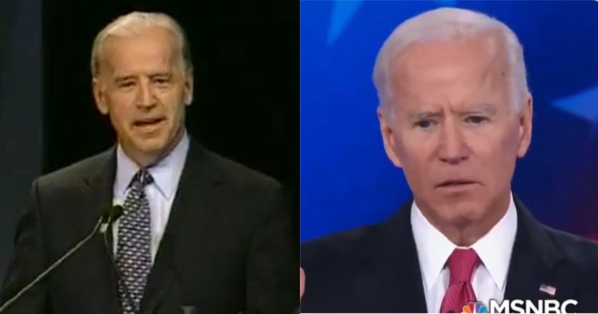 Joe Biden seen nearly 12 years apart.