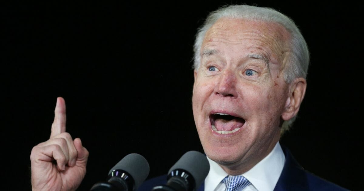 Democratic presidential candidate former Vice President Joe Biden speaks at a Super Tuesday campaign event at Baldwin Hills Recreation Center on March 3, 2020, in Los Angeles.