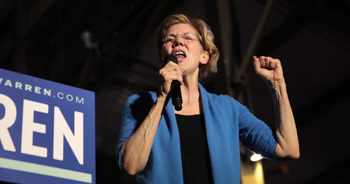 Democratic presidential candidate Sen. Elizabeth Warren of Massachusetts speaks to supporters during a rally at Eastern Market on March 3, 2020, in Detroit.