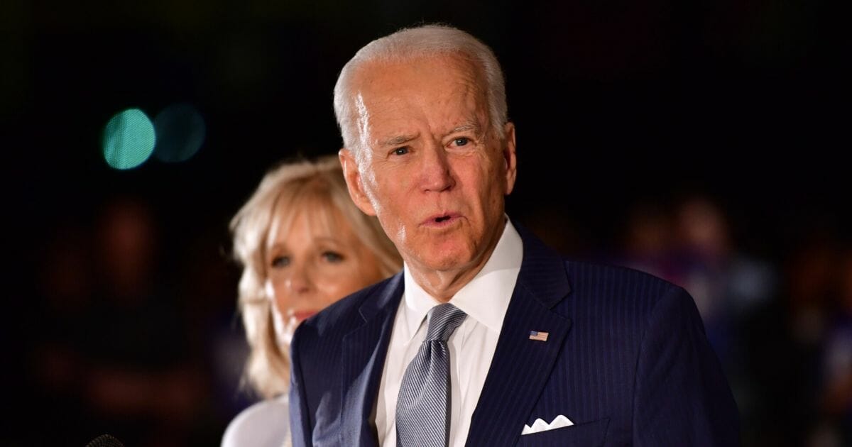 Former Vice President Joe Biden addresses the media Tuesday at his campaign headquarters in Philadelphia.