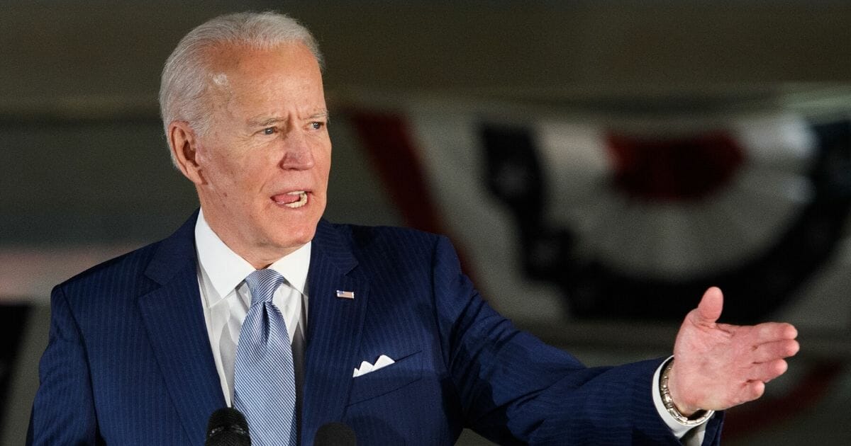 Former Vice President Joe Biden delivers a speech Tuesday at the National Constitution Center in Philadelphia.
