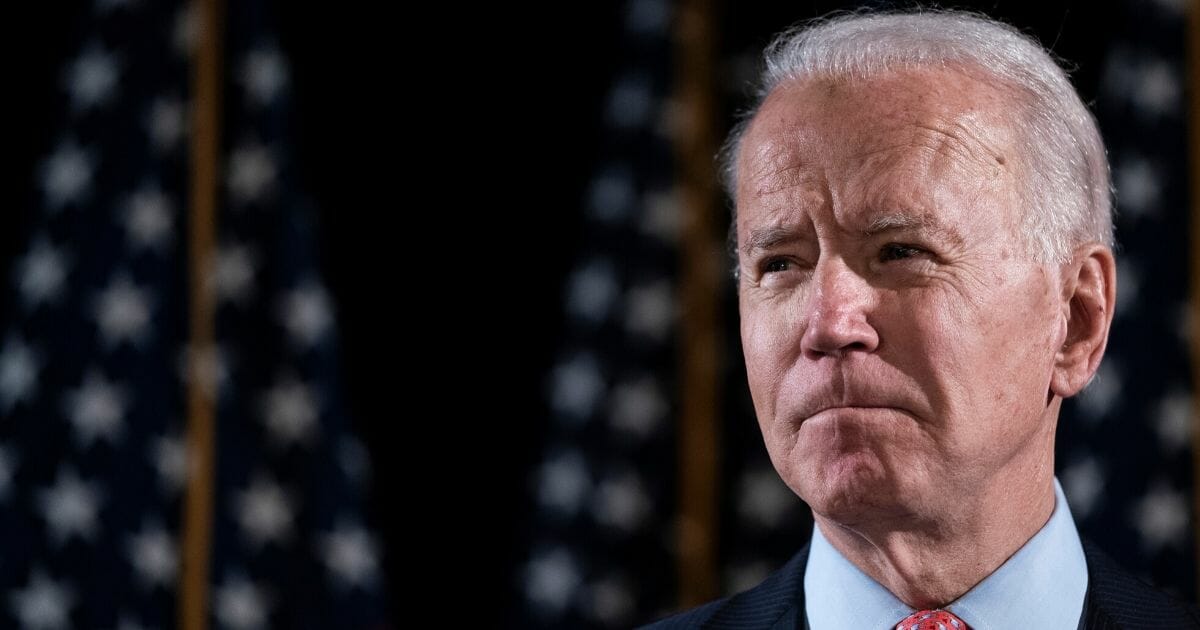 Democratic presidential candidate former Vice President Joe Biden delivers remarks about the coronavirus outbreak at the Hotel Du Pont on March 12, 2020, in Wilmington, Delaware.