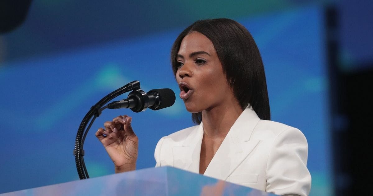 Activist Candace Owens speaks to guests during the NRA-ILA Leadership Forum at the 148th NRA Annual Meetings & Exhibits on April 26, 2019, in Indianapolis.