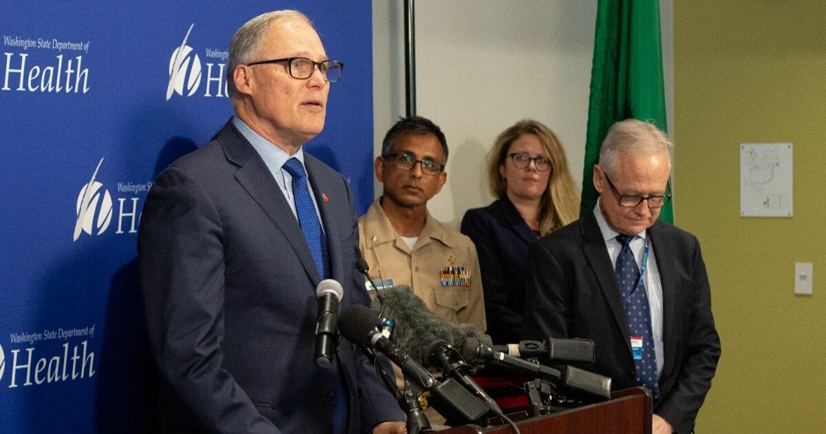 Washington Gov. Jay Inslee speaks during a news conference Jan. 21, 2020, at the state Public Health Laboratories in Shoreline about the first confirmed U.S. case of coronavirus.