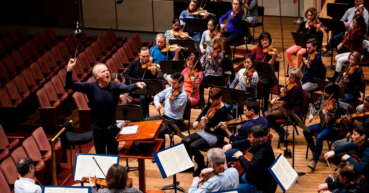 Italian conductor Gianandrea Noseda conducts the National Symphony Orchestra