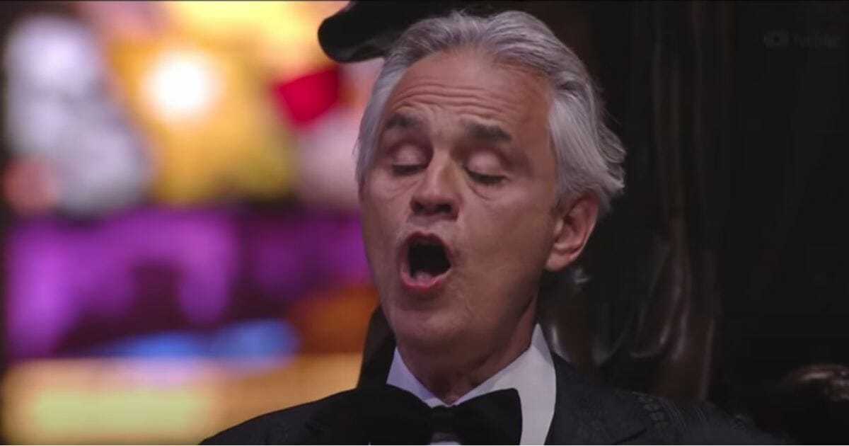 Andrea Bocelli livestreamed a concert from the Duomo Cathedral of Milan.