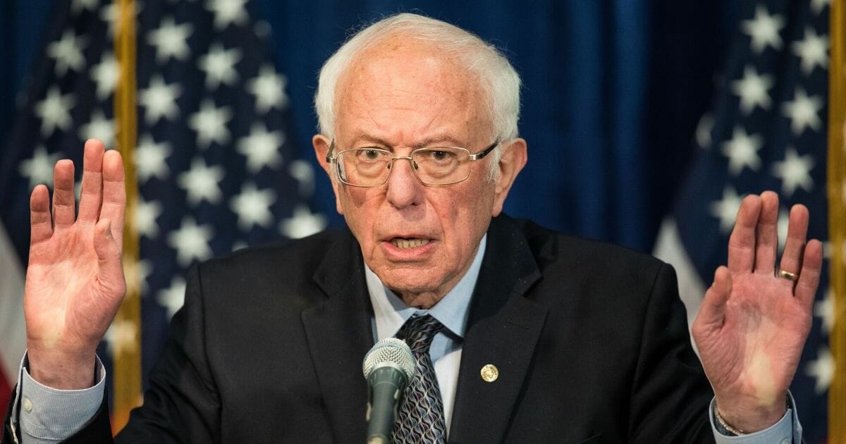 Vermont Sen. Bernie Sanders delivers an update on his presidential campaign at the Hotel Vermont in Burlington on March 11, 2020.
