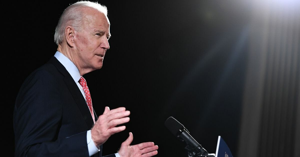 Former vice president and Democratic presidential hopeful Joe Biden speaks about COVID-19 during a media event in Wilmington, Delaware, on March 12, 2020.