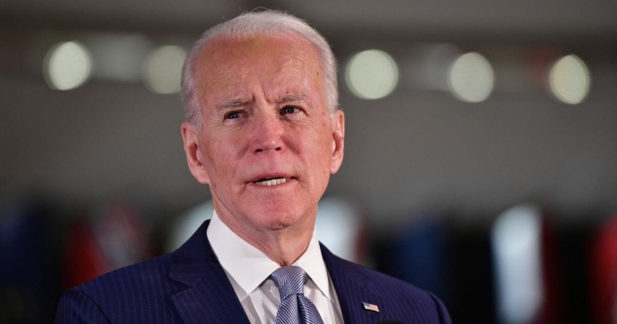 Former Vice President Joe Biden addresses the media and a small group of supporters during a primary night event on March 10, 2020, in Philadelphia, Pennsylvania.