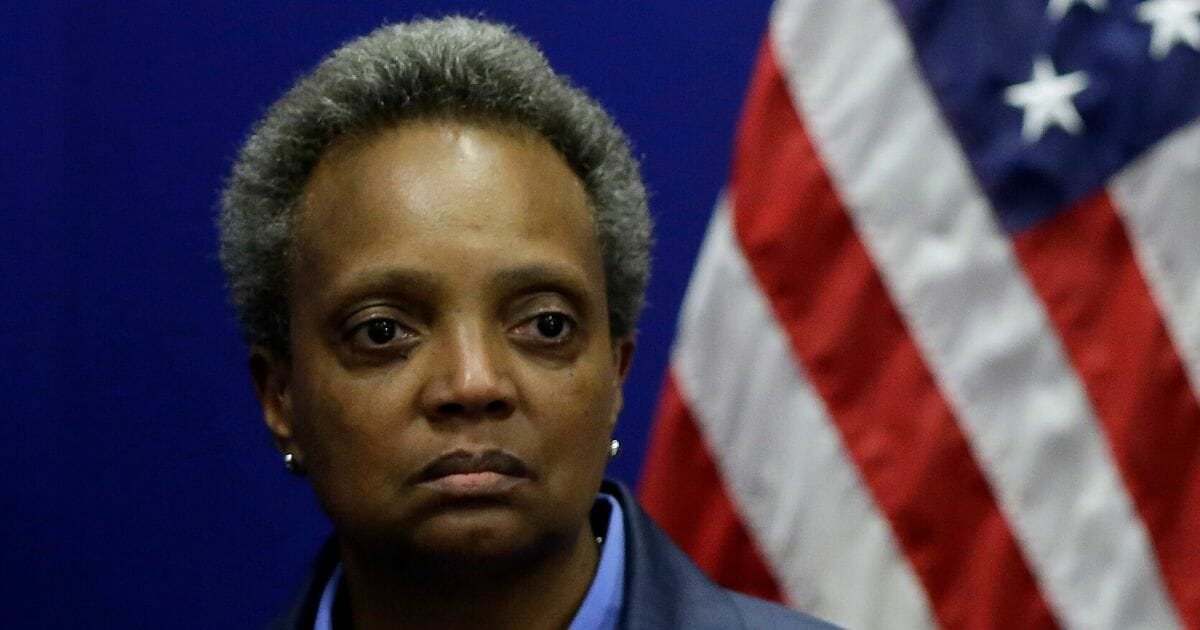 Mayor Lori Lightfoot is seen at the Chicago Police Department's headquarters on Nov. 7, 2019, in Chicago, Illinois.