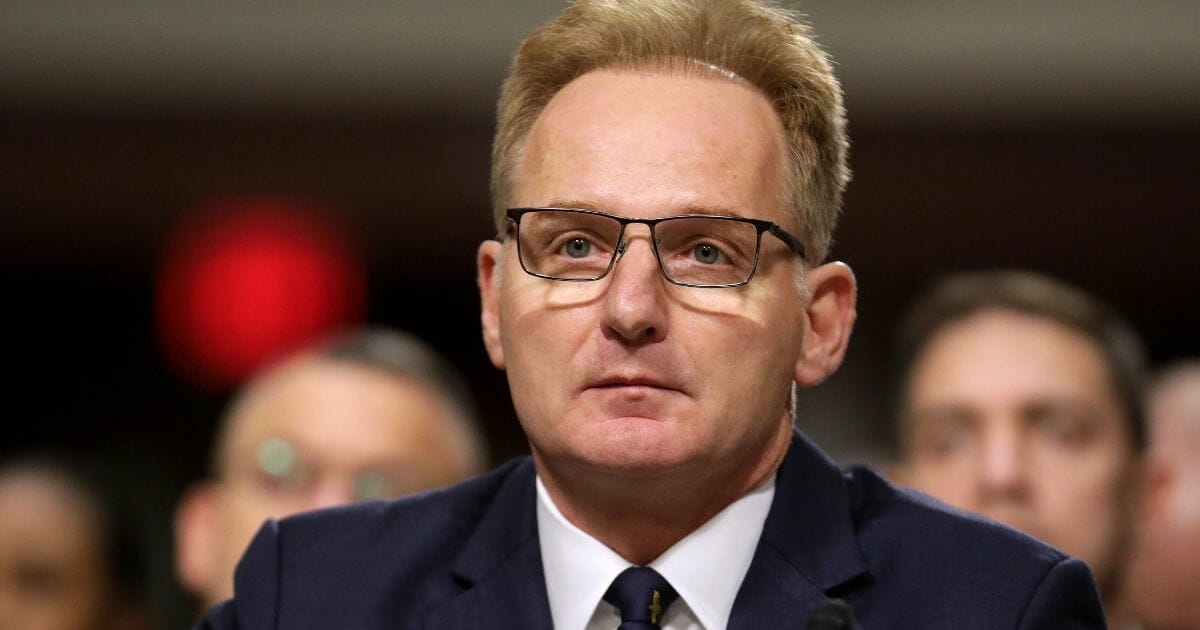Acting Navy Secretary Thomas Modly testifies before the Senate Armed Services Committee in the Dirksen Senate Office Building on Capitol Hill in Washington on Dec. 3, 2019.