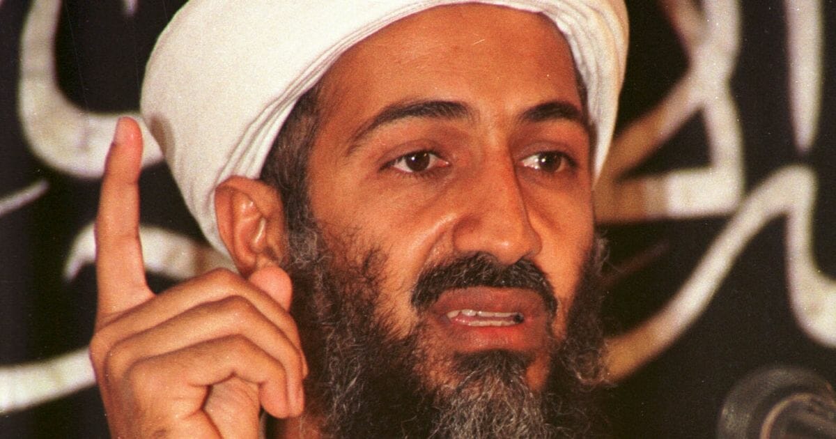 Terrorist leader Osama bin Laden addresses a news conference May 26, 1998, in Afghanistan.