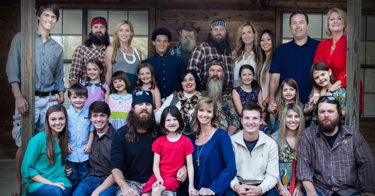 The Robertson family is seen in a 2015 photo.