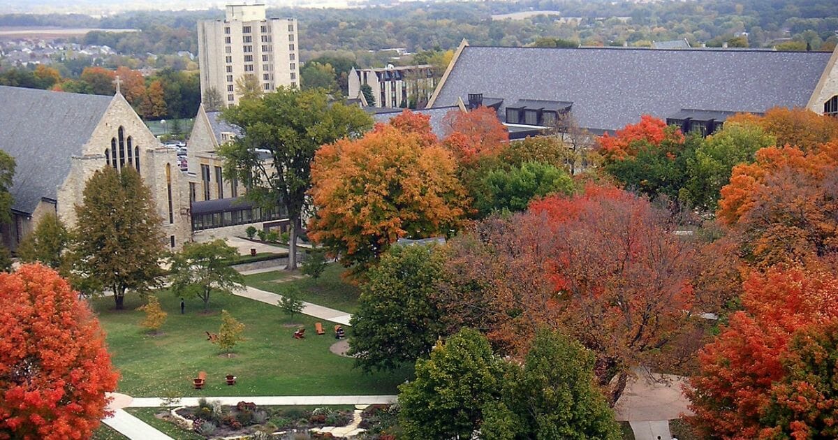 the campus of St. Olaf College at Northfield, Minnesota