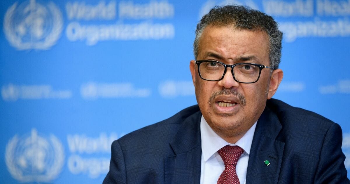 World Health Organization Director-General Tedros Adhanom Ghebreyesus gestures during a daily media briefing on COVID-19 coronavirus at WHO headquaters on March 6, 2020, in Geneva.